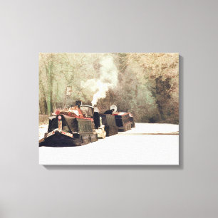 CANAL BOATS CANVAS PRINT