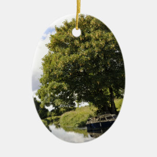 Canal Boats Ceramic Tree Decoration