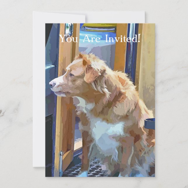 CANAL BOATS INVITATION (Front)