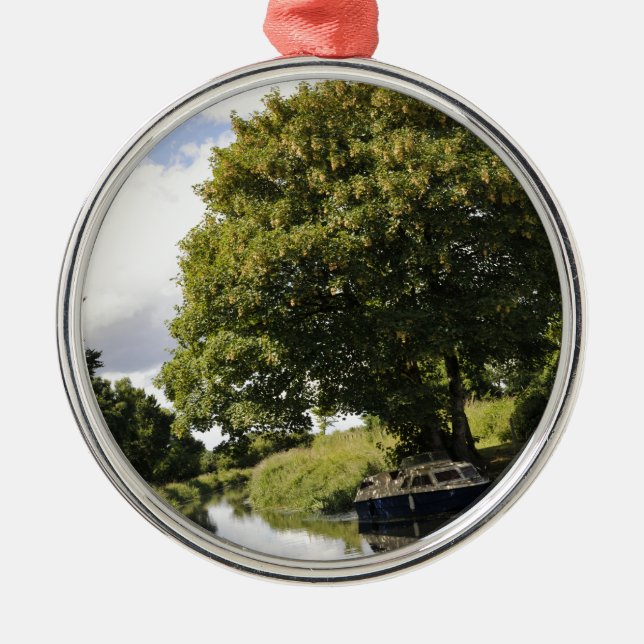 Canal Boats Metal Tree Decoration (Front)