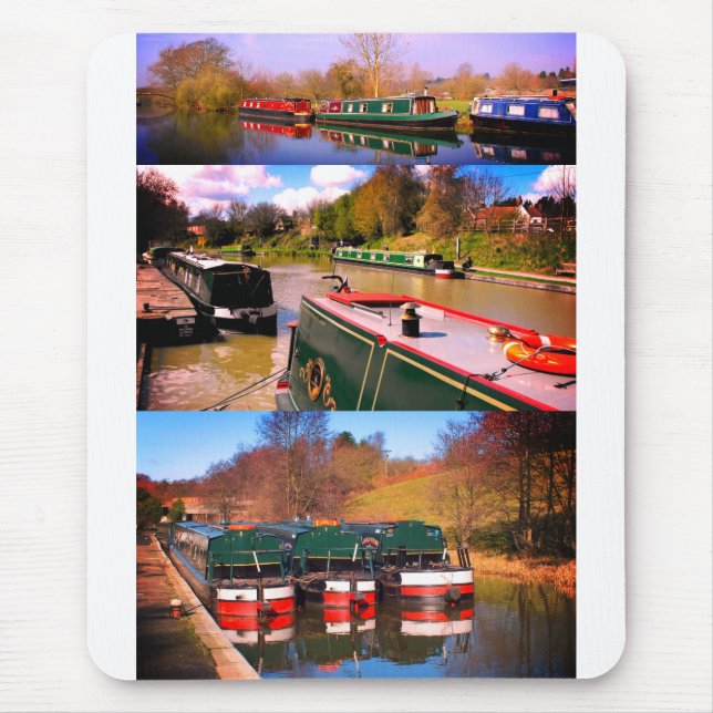Canal boats mouse mat (Front)