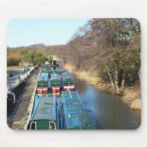 Canal boats mouse mat