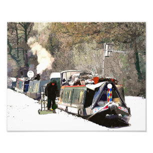 CANAL BOATS PHOTO PRINT
