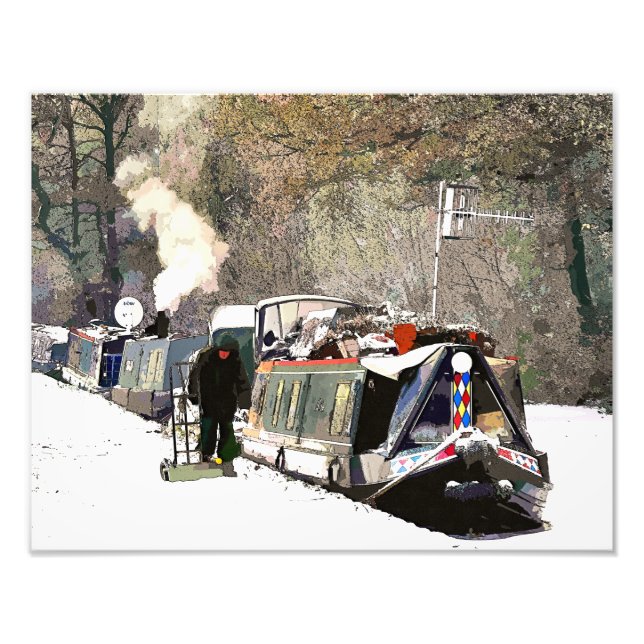 CANAL BOATS PHOTO PRINT (Front)