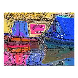 CANAL BOATS PHOTO PRINT
