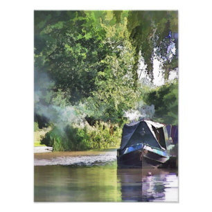 CANAL BOATS PHOTO PRINT