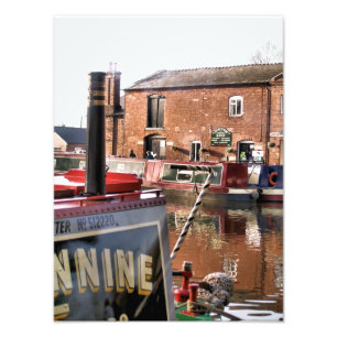 CANAL BOATS PHOTO PRINT