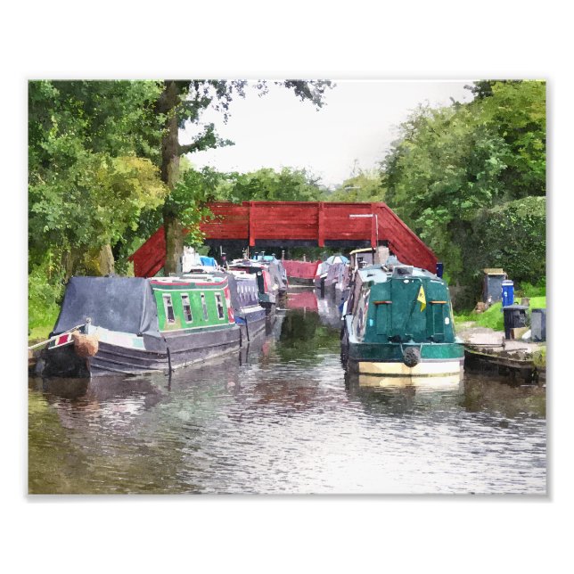 CANAL BOATS PHOTO PRINT (Front)