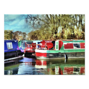 CANAL BOATS PHOTO PRINT
