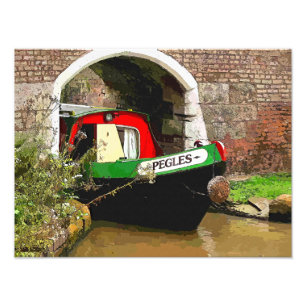 CANAL BOATS PHOTO PRINT