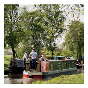 CANAL BOATS POSTER
