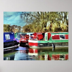 CANAL BOATS POSTER