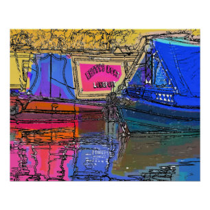 CANAL BOATS POSTER