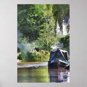 CANAL BOATS POSTER