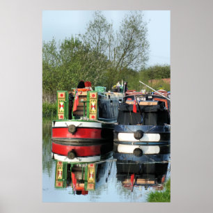 CANAL BOATS POSTER