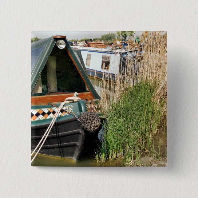 CANAL BOATS UK 15 CM SQUARE BADGE (Front)