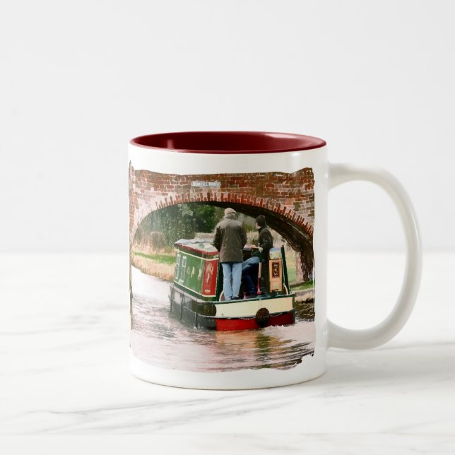 CANAL BOATS UK Two-Tone COFFEE MUG (Right)