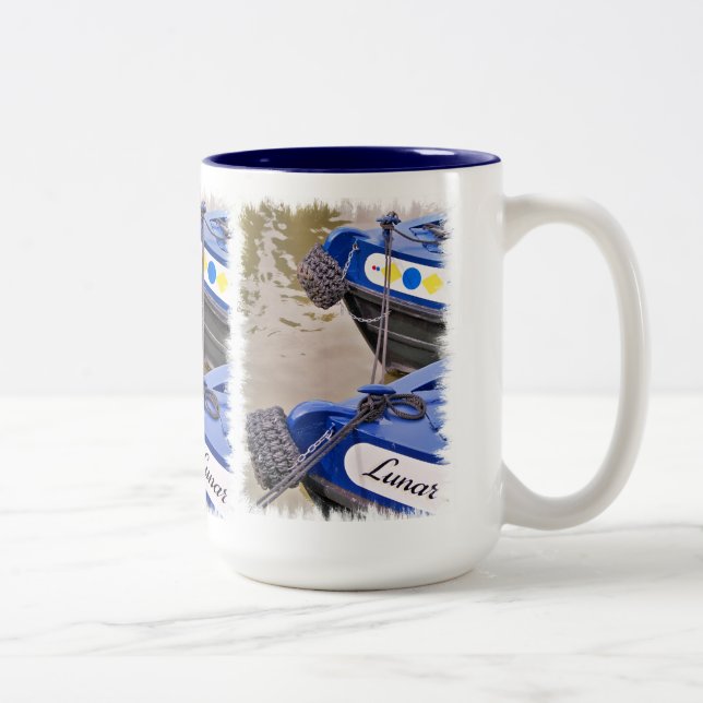 CANAL BOATS UK Two-Tone COFFEE MUG (Right)