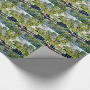 CANAL BOATS WRAPPING PAPER