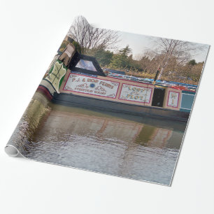 CANAL BOATS WRAPPING PAPER