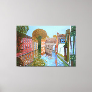 Canal  Brugge canvas Print