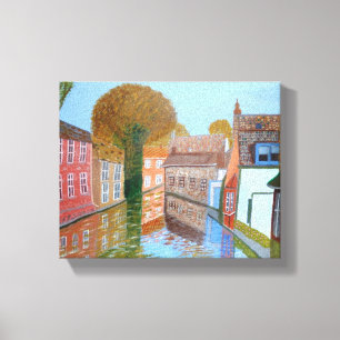 Canal Brugge canvas Print