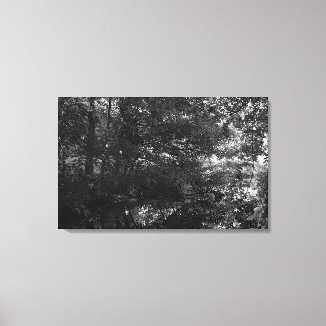 Canal, Bute Park, Cardiff Canvas Print (Front)