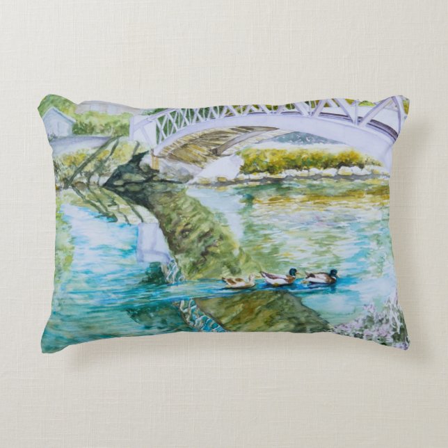 Canal Crossing Decorative Cushion (Front)