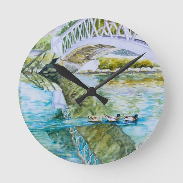 Canal Crossing Round Clock (Front)