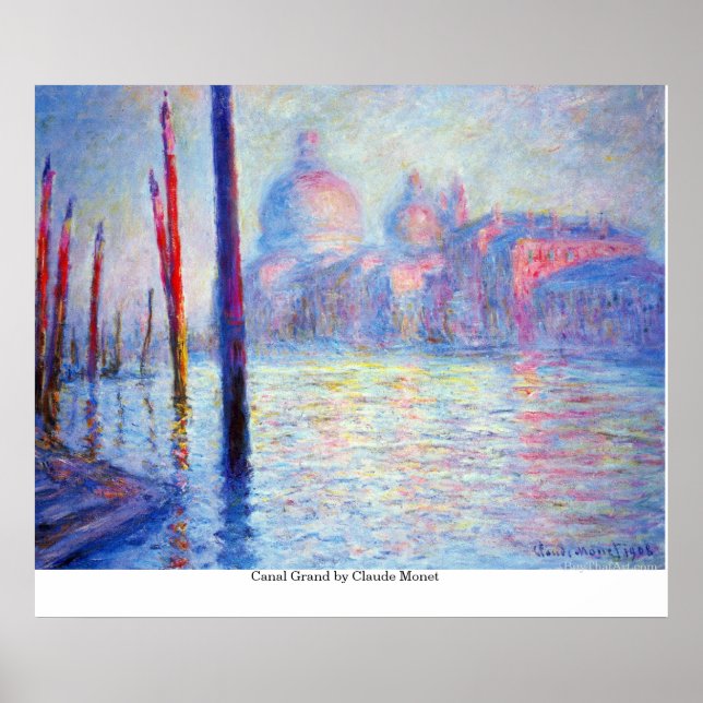 Canal Grand by Claude Monet Poster (Front)