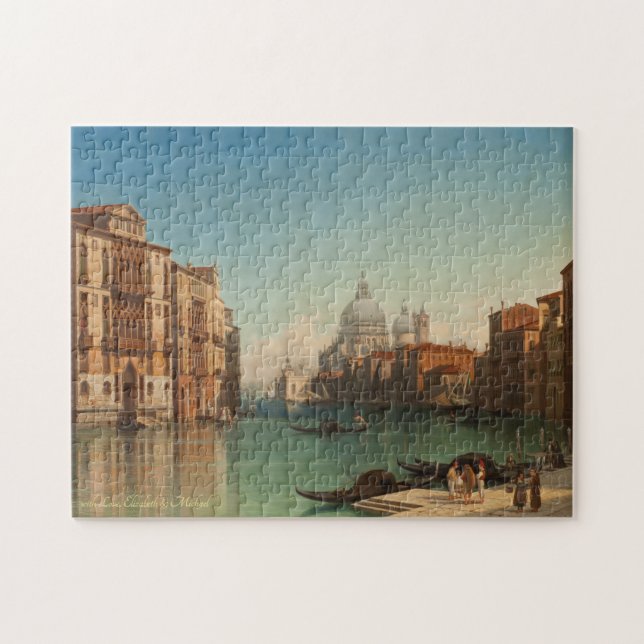 Canal Grande Venice Vintage Painting Travel Art Jigsaw Puzzle (Horizontal)