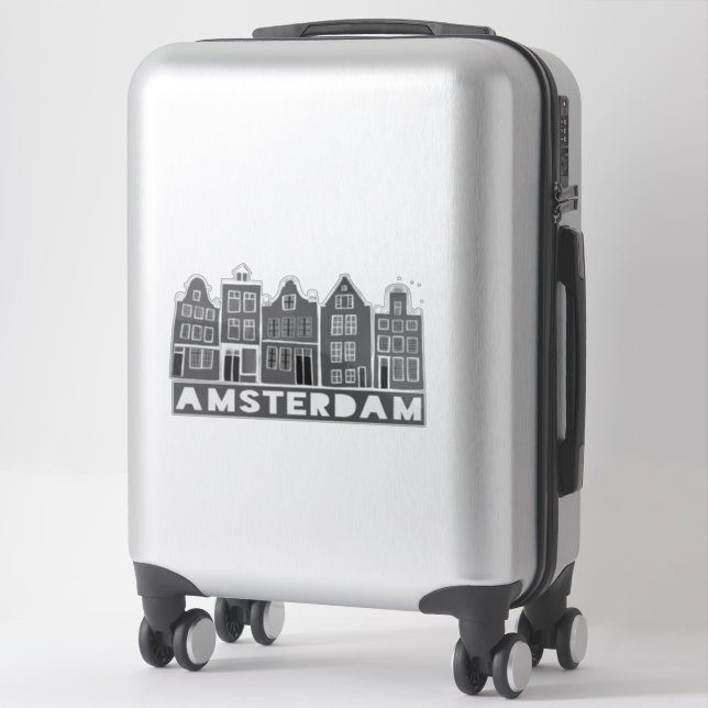 Canal House Amsterdam Holland Black White (Suitcase)
