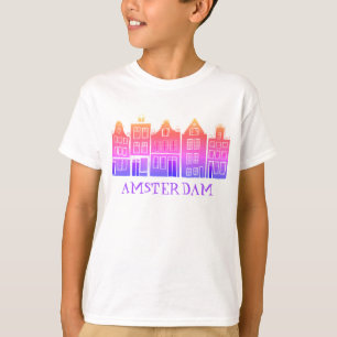 Canal House Row Amsterdam Holland Dutch Travel T-Shirt
