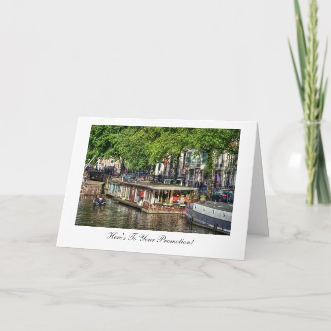 Canal Houseboat, Congratulations on Your Promotion Card (Front)