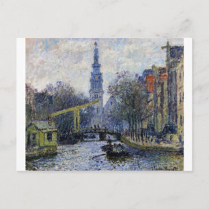 Canal in Amsterdam by Claude Monet Postcard