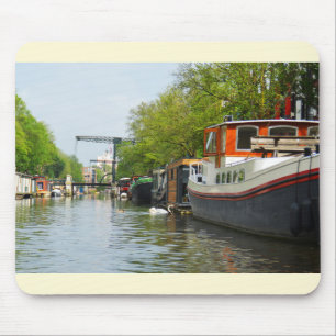 Canal in Amsterdam Mouse Mat