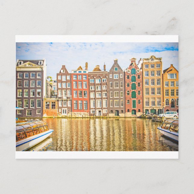 Canal in Amsterdam Postcard (Front)