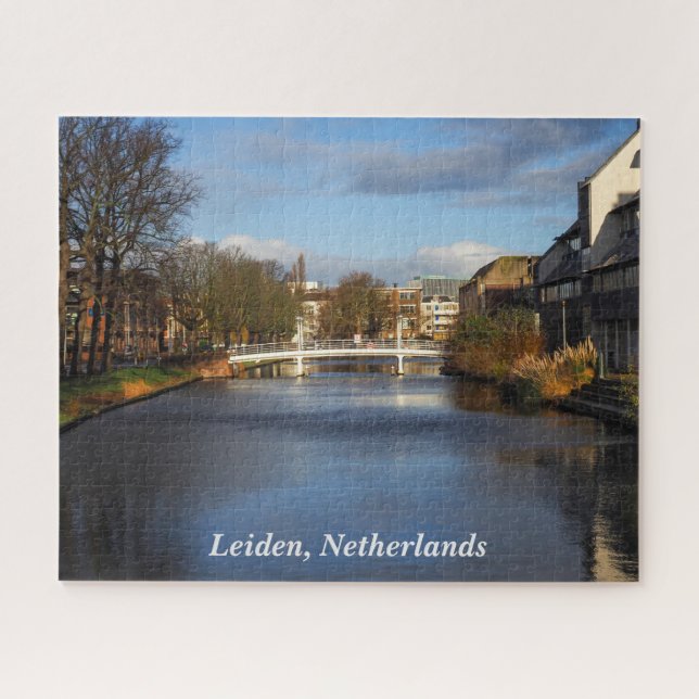 Canal in Leiden, Netherlands, Jigsaw Puzzle (Horizontal)