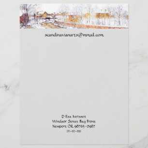Canal in Snow Timber Chute Letterhead Design