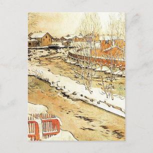 Canal in the Snow Postcard