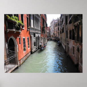 Canal in Venice in Italy Poster