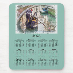 Canal in Venice Italy 2025 Calendar Mousepad