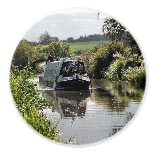CANAL NARROWBOAT CERAMIC KNOB (Front)
