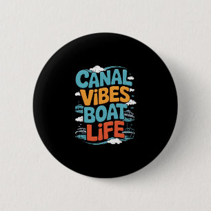 Canal Narrowboat Holiday Vacation Live Aboard Hous 6 Cm Round Badge