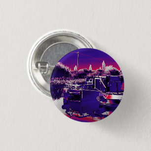 CANAL NARROWBOATS   3 CM ROUND BADGE