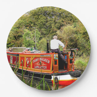 CANAL NARROWBOATS PAPER PLATE