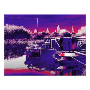 CANAL NARROWBOATS PHOTO PRINT