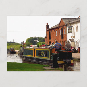 CANAL NARROWBOATS POSTCARD