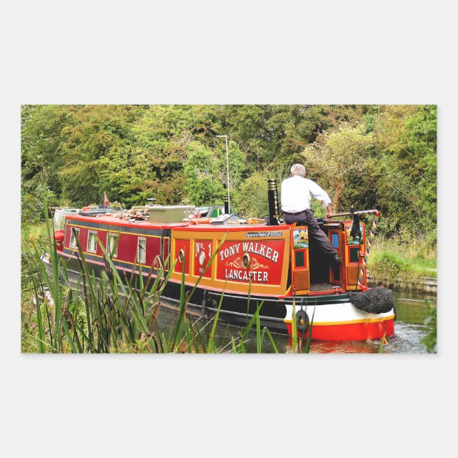 CANAL NARROWBOATS RECTANGULAR STICKER (Front)