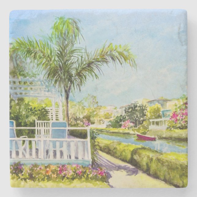 Canal Patio Stone Coaster (Front)